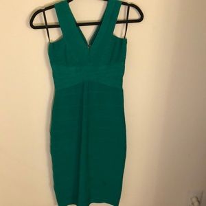 Emerald green bandage dress